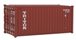 Walthers 8053 HO 20' Corrugated Container Triton Brown
