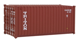 Walthers 8053 HO 20' Corrugated Container Triton Brown