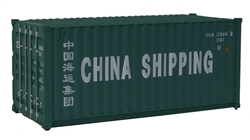 Walthers 8056 HO 20' Corrugated Container China Shipping Green White Billboard Lettering