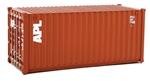 Walthers 8061 HO 20' Corrugated Container American President Lines Brown