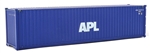 Walthers 8259 HO 40' Hi-Cube Corrugated-Side Container American President Lines APL