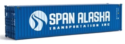 Walthers 8273 HO 40' Hi-Cube Corrugated-Side Container Span Alaska