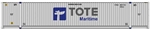 Walthers 8538 HO 53' Singamas Corrugated-Side Container Tote