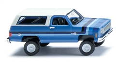 Wiking 11102 HO 1975-1976 Chevrolet K5 Blazer SUV Assembled Multi-Tone Blue