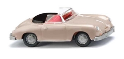 Wiking 16005 HO 1955-1959 Porsche 356 Convertible Assembled Beige