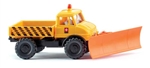 Wiking 37110 HO 1963 Unimog U 406 with Plow Assembled Swiss Postal Service German Lettering