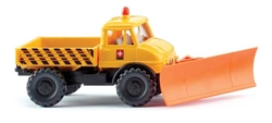 Wiking 37110 HO 1963 Unimog U 406 with Plow Assembled Swiss Postal Service German Lettering