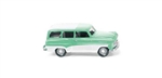 Wiking 85006 HO 1956 Opel Caravan Station Wagon Assembled Mint Green White