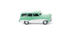 Wiking 85006 HO 1956 Opel Caravan Station Wagon Assembled Mint Green White