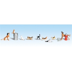 Woodland A1841 HO Dogs & Cats