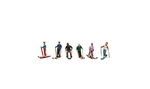 Woodland A1967 HO Snow Skiers Scenic Accents pkg 6