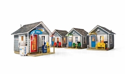 Woodland BR5877 O Moonlite Motor Court Built-&-Ready Landmark Structure Includes Office and 3 Rooms