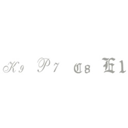 Woodland MG758 Script/Old English Letter