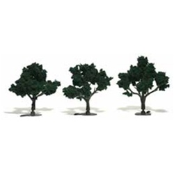Woodland TR1508 Ready-Made Tree Dark Green 3-4" 3 