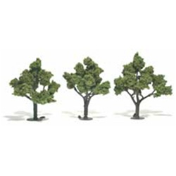 Woodland TR1509 Ready-Made Tree Light Green 4-5" 3 