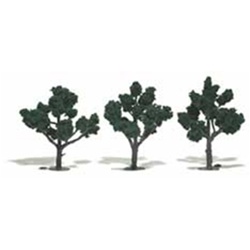 Woodland TR1511 Ready-Made Tree Dark Green 4-5" 3 