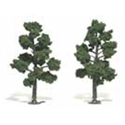 Woodland TR1513 Ready-Made Tree Medium Green 5-6" 2 