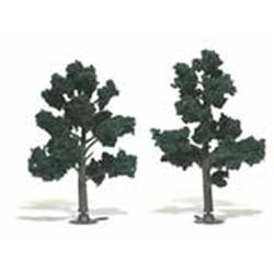 Woodland TR1514 Ready-Made Tree Dark Green 4-5" 2 