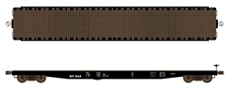 Wheels of Time 40109 HO Gunderson 62' Plain-Deck Flatcar Western Pacific 1845 1964 Built 1974 Lube Date Black