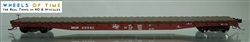 Wheels of Time 40124 HO Pullman-Standard 62' Plain-Deck Flatcar Milwaukee Road 60001 1966 Renumbering Boxcar Red Small Logo