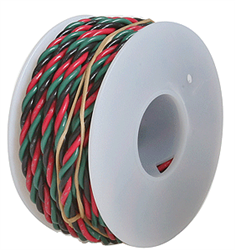 Wire Works 322070230 Three Conductor Hookup Wire #22 Gauge 23' Red Green Black