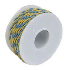 Wire Works 322070234 Three Conductor Hookup Wire #22 Gauge 23' Yellow Blue White