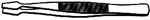 Zona 37543 Tweezers Flat Blade-Stamp 4-1/2" Length