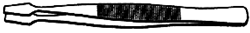 Zona 37543 Tweezers Flat Blade-Stamp 4-1/2" Length